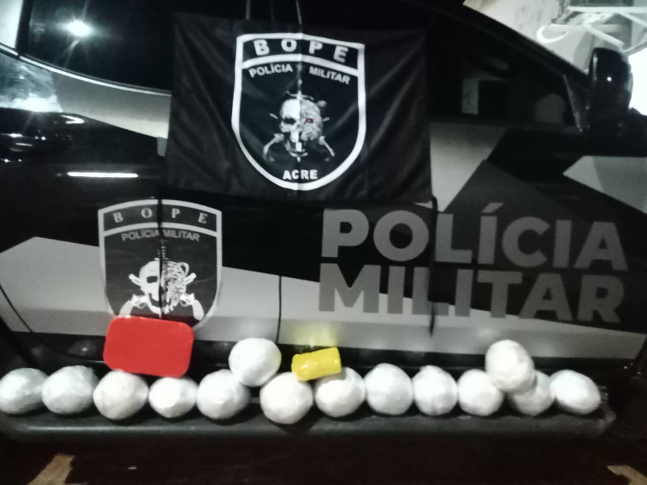 Polícia Militar apreende quase 10 kg de drogas no trevo de Senador Guiomard