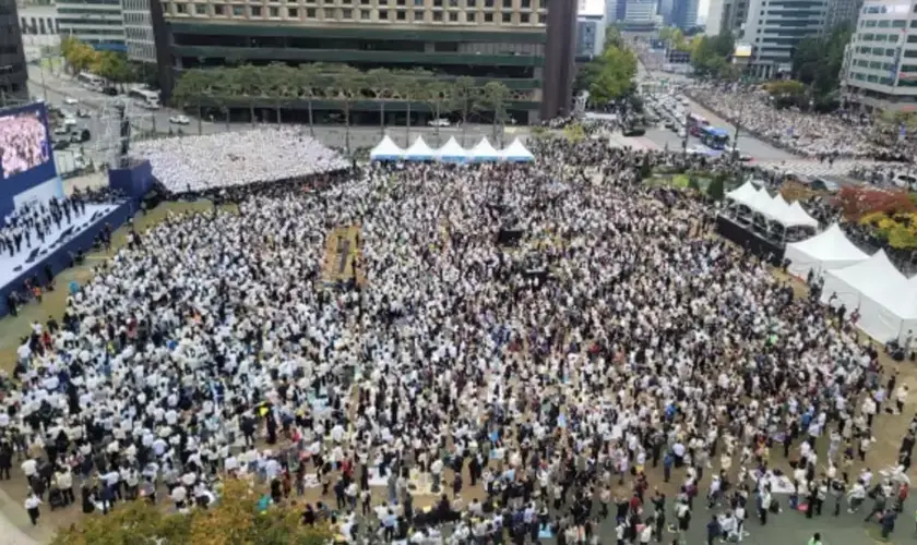 2 milhões de cristãos protestam contra ideologia de gênero e oram pela Coreia do Sul