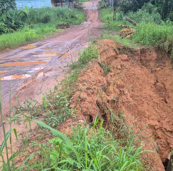 Em Epitaciolândia, “única” via de acesso no bairro Liberdade vira teste diário de coragem sob risco de desmoronamento VEJA FOTOS E VIDEOS
