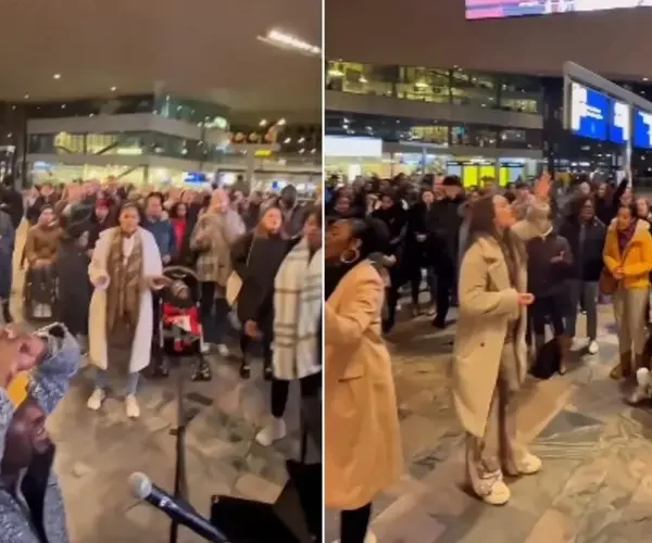 Multidão louva em estação de trem na Holanda: “Jesus é digno de ser adorado em todo lugar”