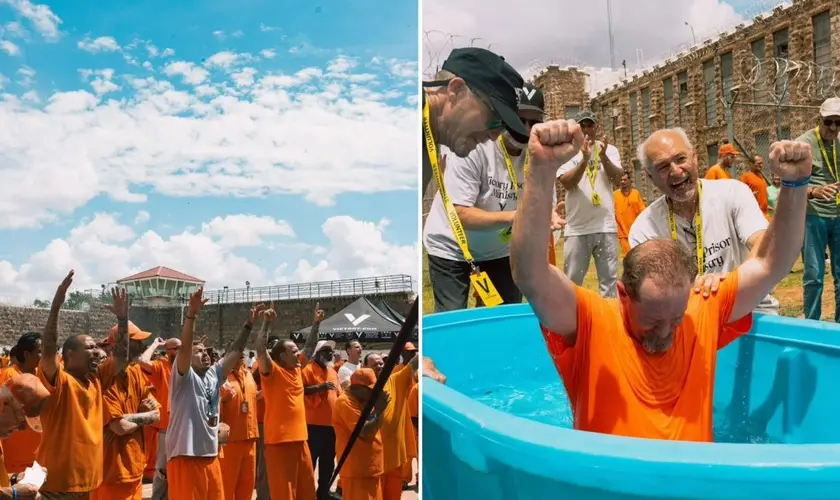 Igreja leva mais de 200 presidiários a Jesus e realiza batismos nos EUA