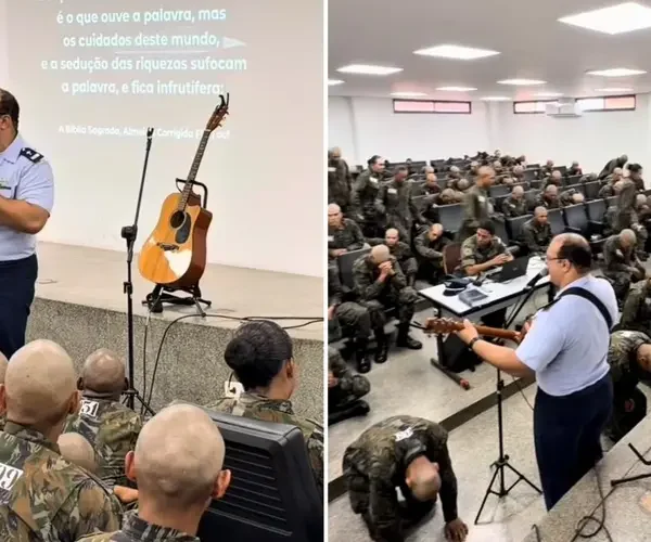 Capelão militar encoraja soldados em culto: “Escolha estar no centro da vontade de Deus”